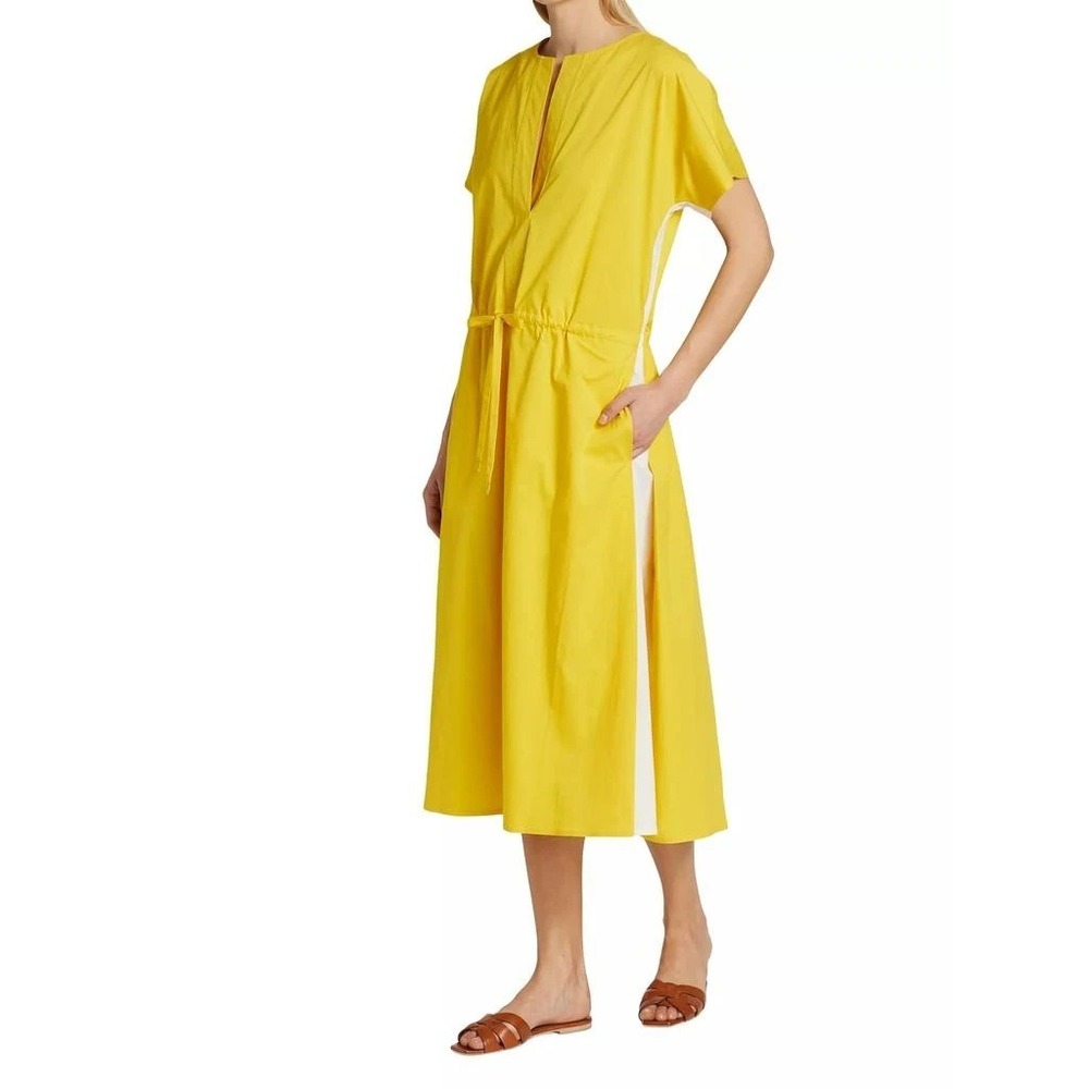 Loro Piana Dress Womens‎ 4 / IT40 / SLemon Cool Paneled Side Midi Classic Preppy